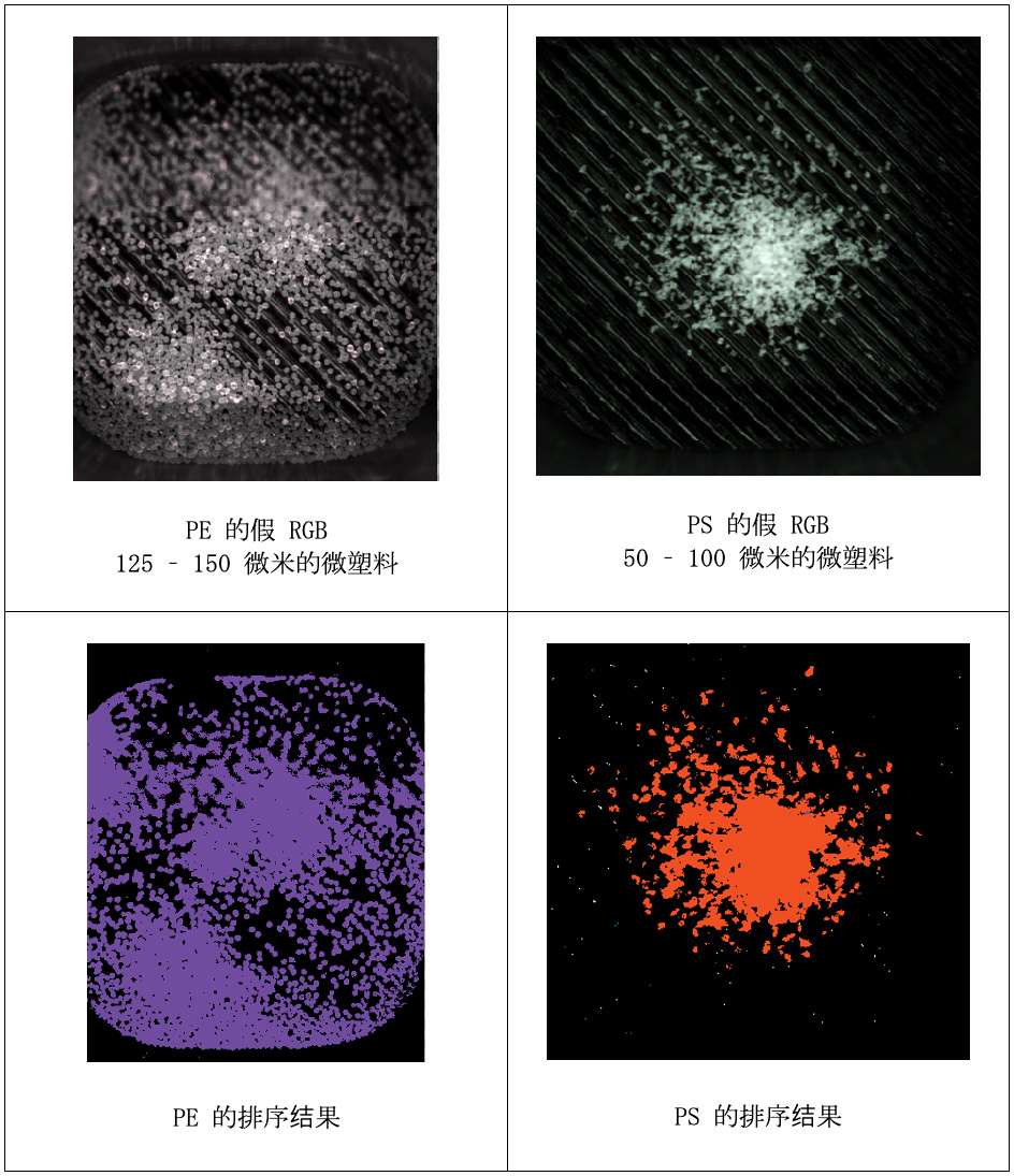 图 5b:使用 SWIR 获得的建模结果,放大了最小的颗粒。
