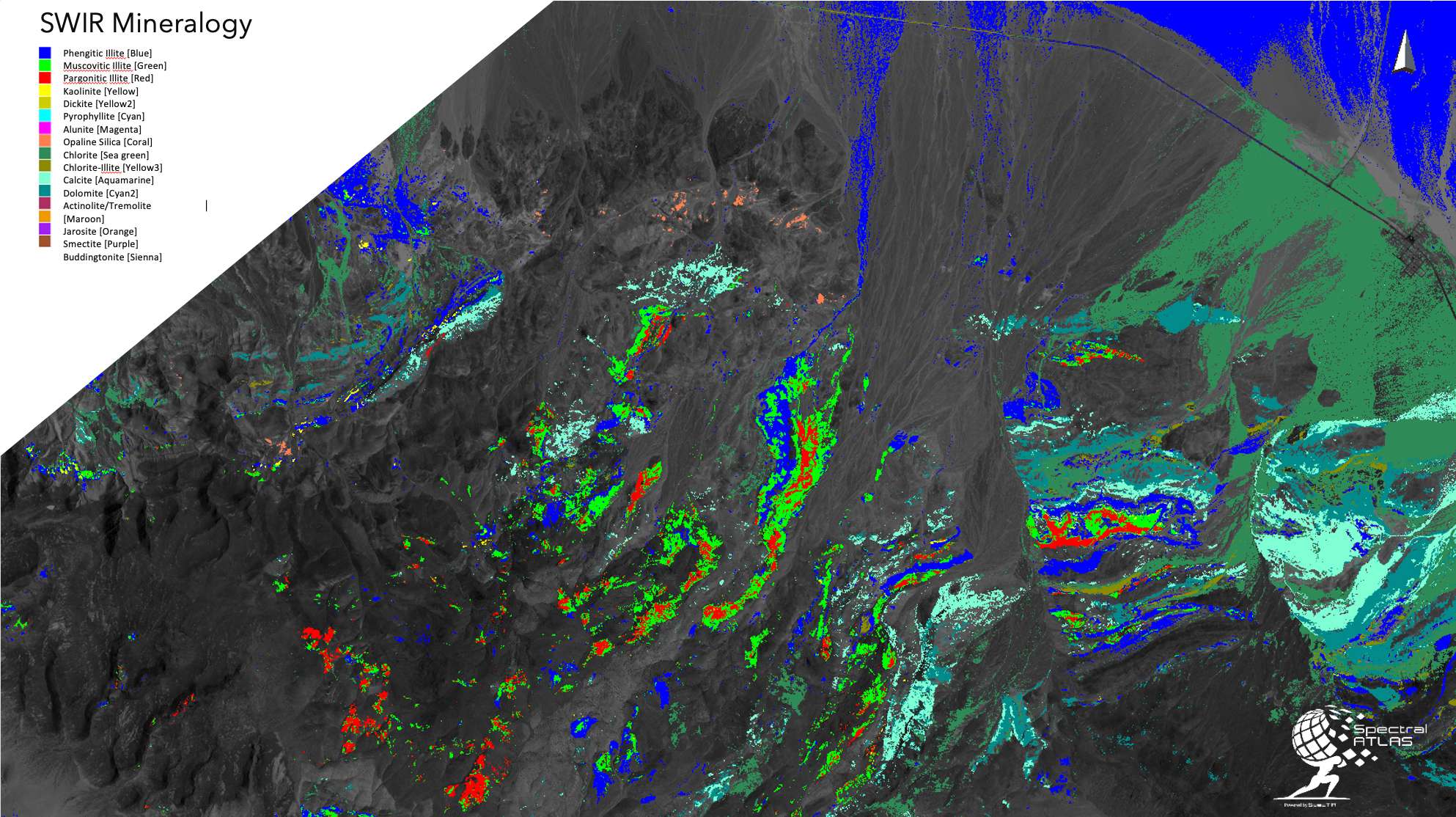 Figure 5: Map processed and obtained with the help of Spectral Atlas