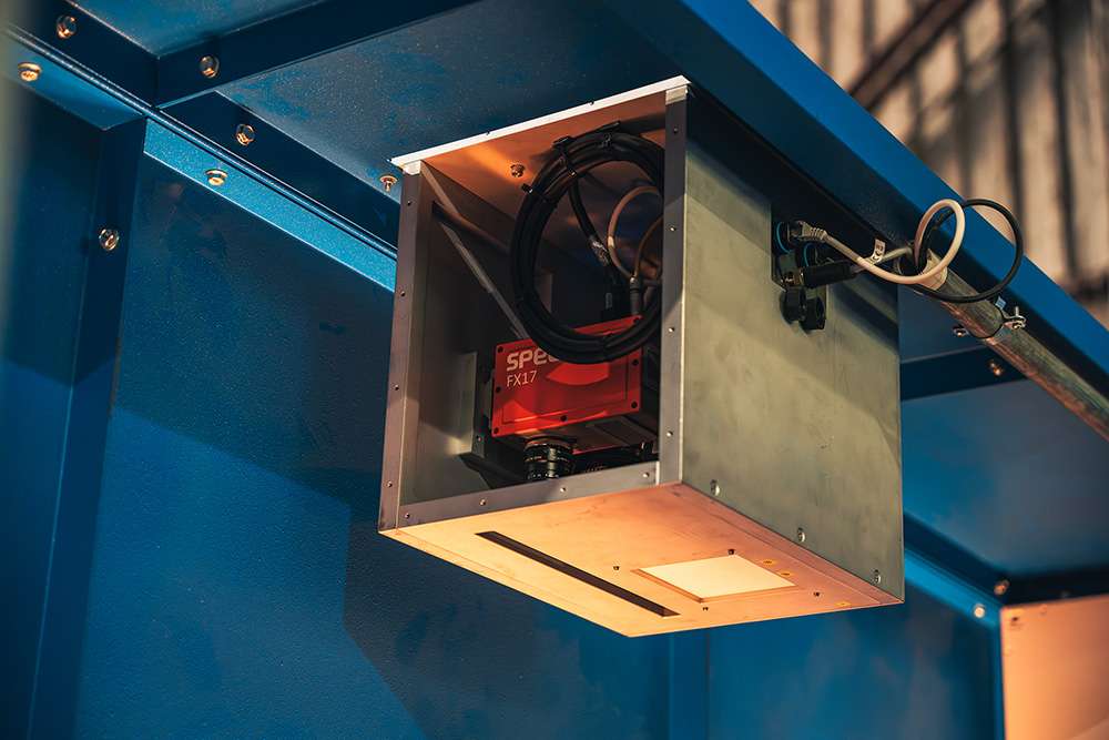 Image 2: Specim FX17 high-speed, near-infrared line-scan hyperspectral camera identifying plastics and contaminants in real time.